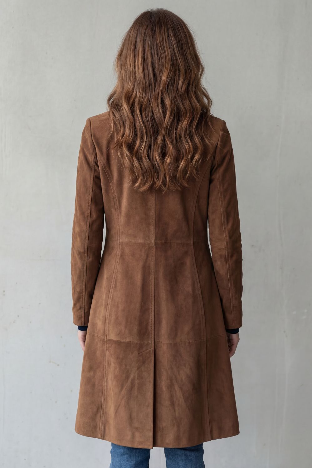 Liana – Vintage Suede Long Coat
