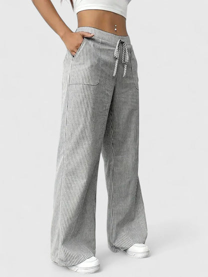 Dany – Wide Breathable Pants with Elegant Details