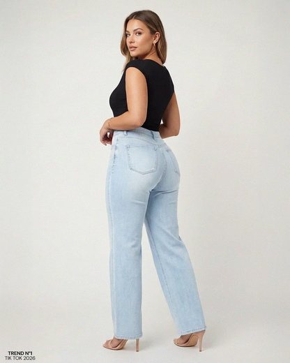 Remerie - Mid Rise BBL Wide Leg Jeans