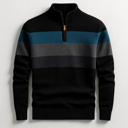Jack - Striped Quarter-Zip Sweater