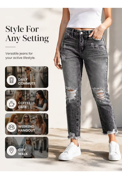 Madison - Distressed Vintage Denim Jeans