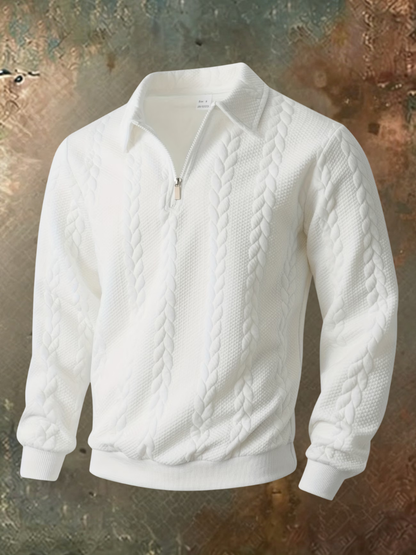 Craig – Cable Knit Half-Zip Sweater