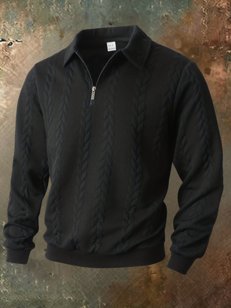 Craig – Cable Knit Half-Zip Sweater