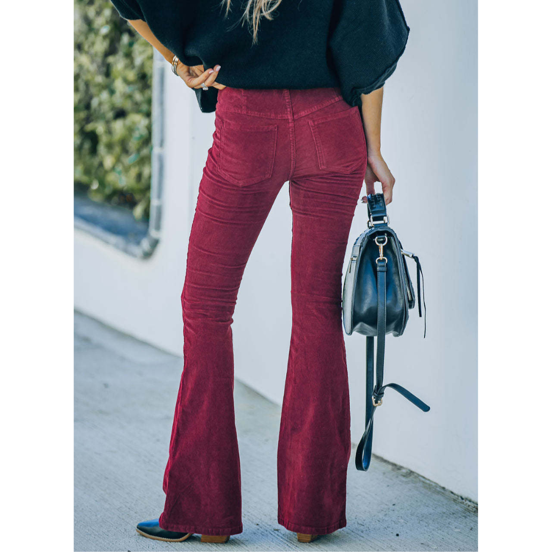 Carlia - Corduroy Flare Pants