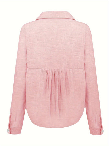 Eunize - Long Sleeve Elegant Blouse