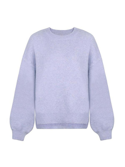 Laurette - Drop Shoulder Split Hem Sweater