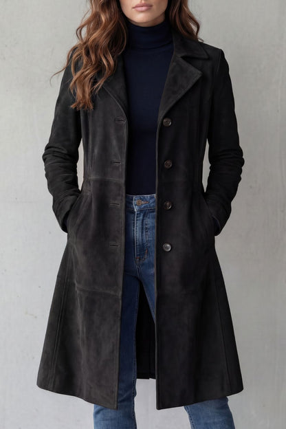 Liana – Vintage Suede Long Coat