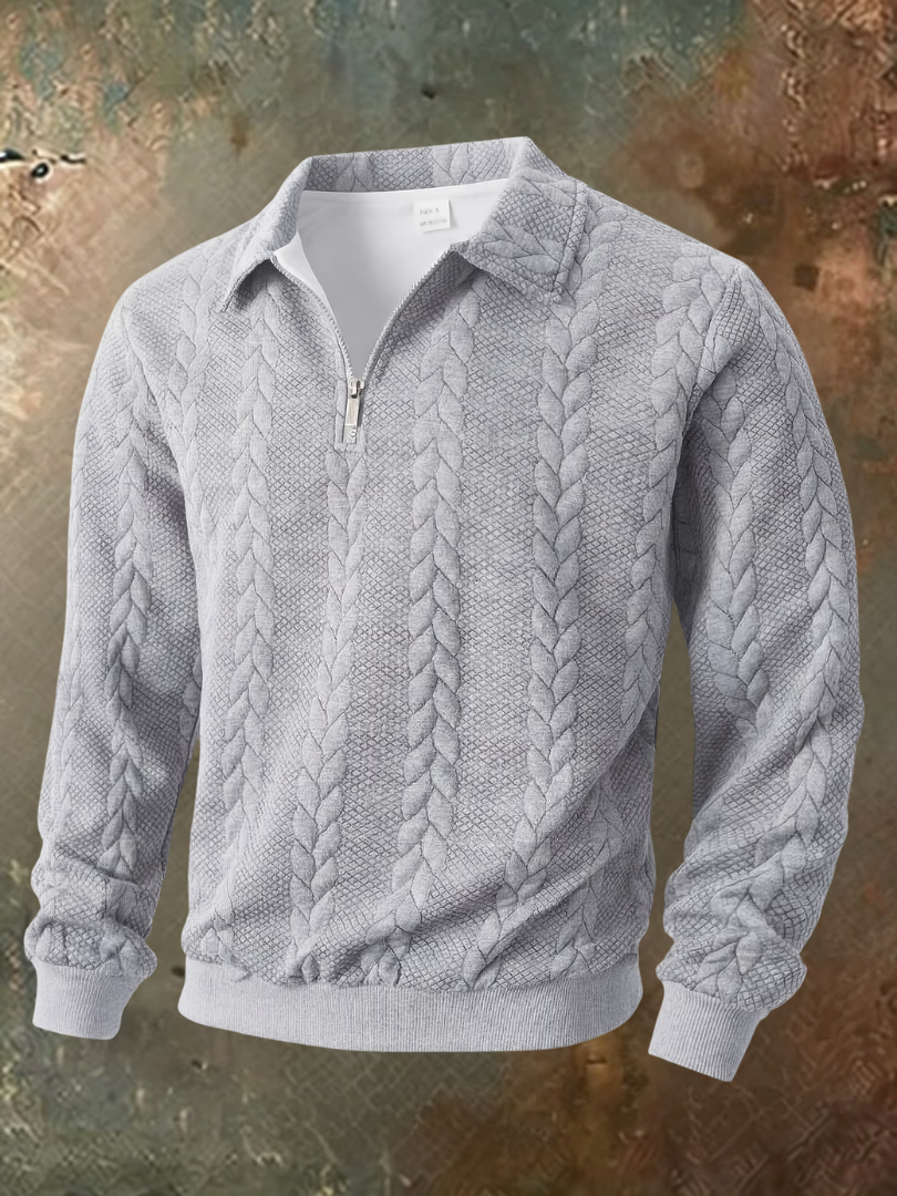 Craig – Cable Knit Half-Zip Sweater