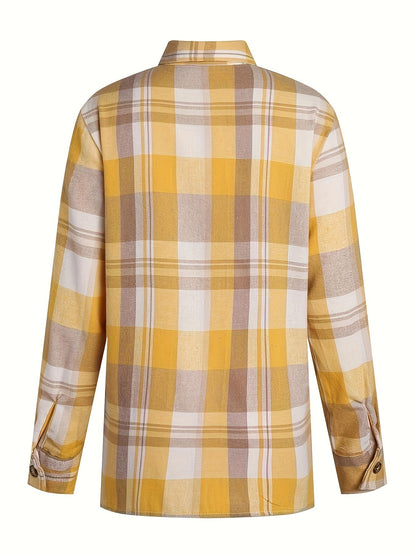 Herine - Gingham Long Sleeve Summer Shirt