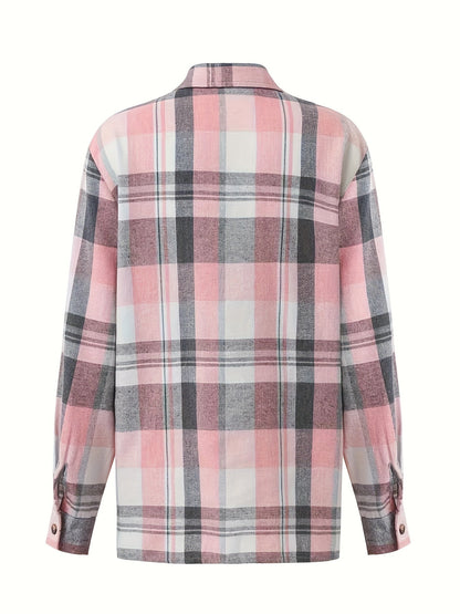 Herine - Gingham Long Sleeve Summer Shirt