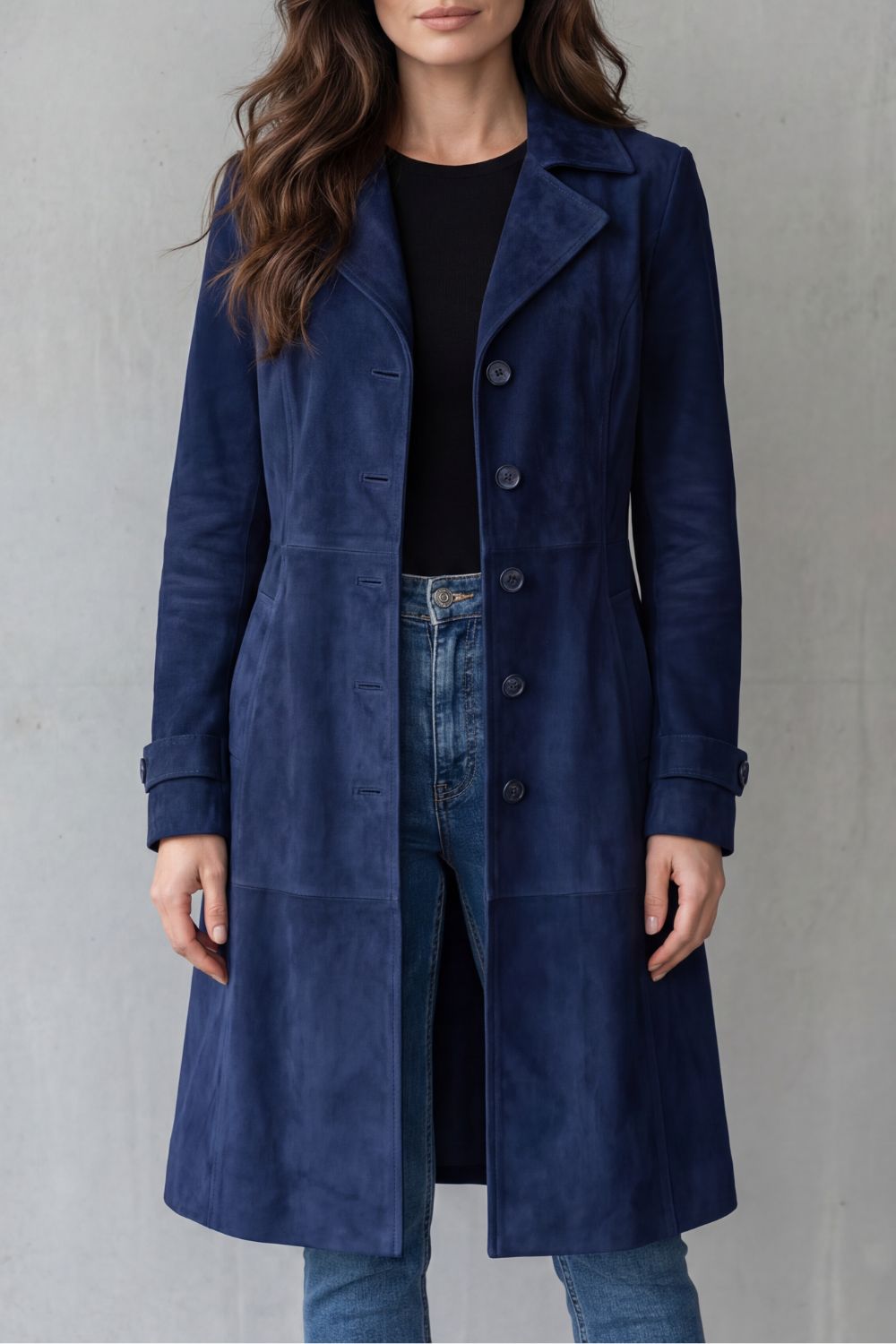 Liana – Vintage Suede Long Coat