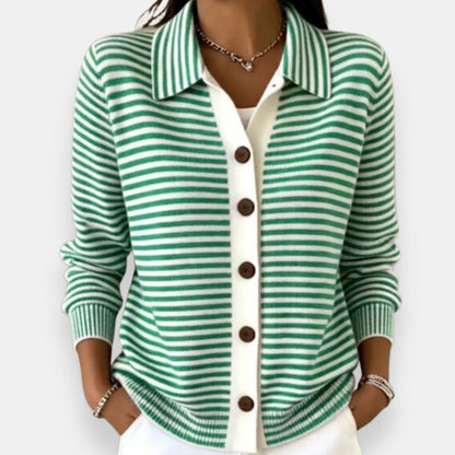 Jamie – Striped Button Cardigan