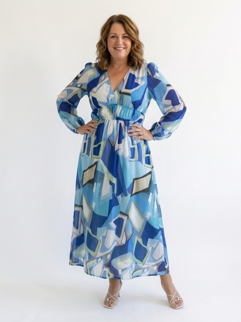 Althea | Long Sleeve Floral Maxi Dress