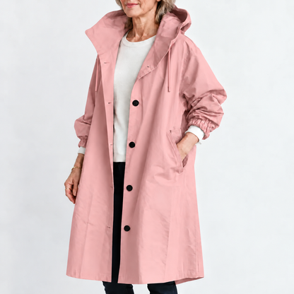 Briana – Hooded Longline Trench Coat