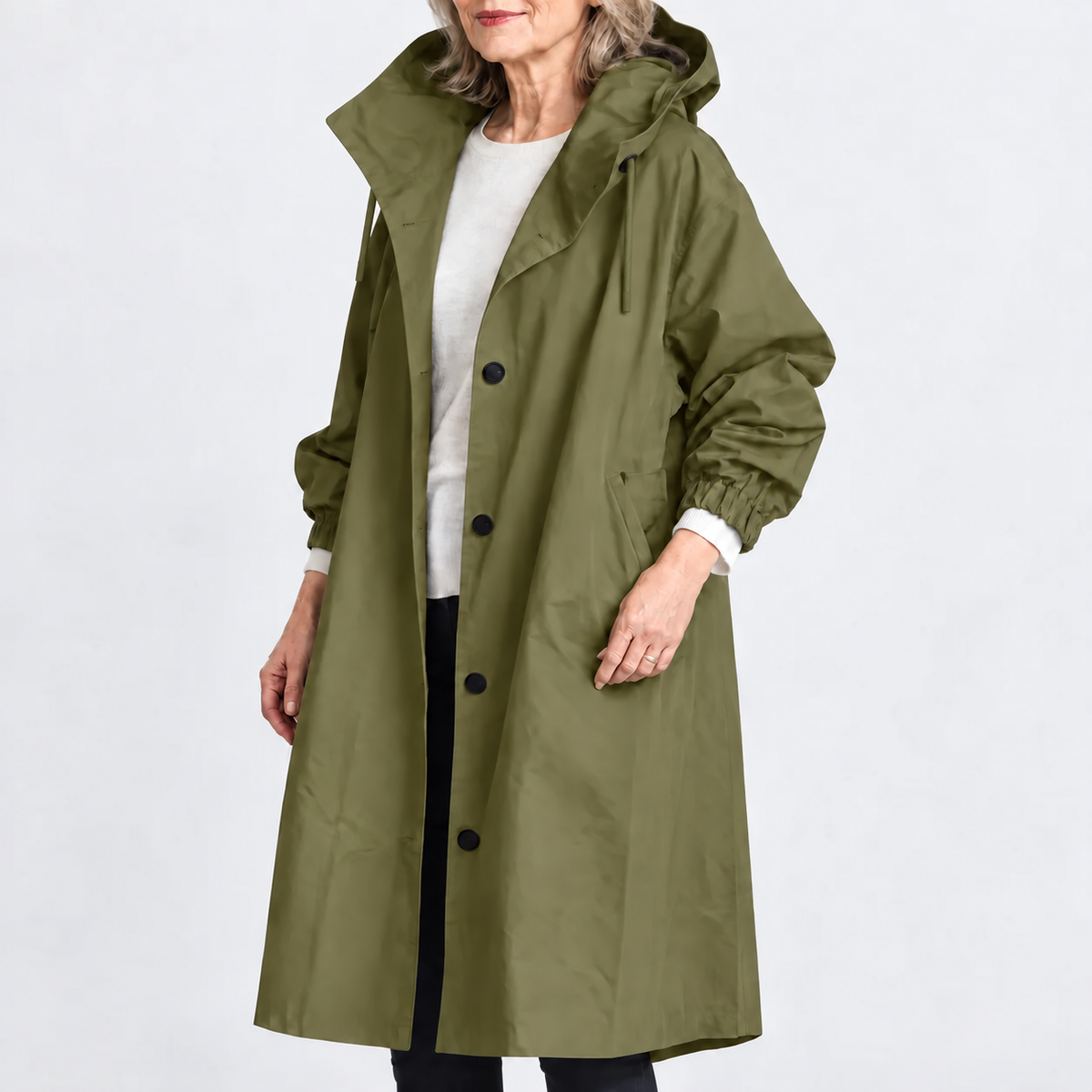 Briana – Hooded Longline Trench Coat
