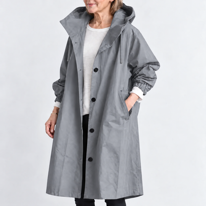 Briana – Hooded Longline Trench Coat