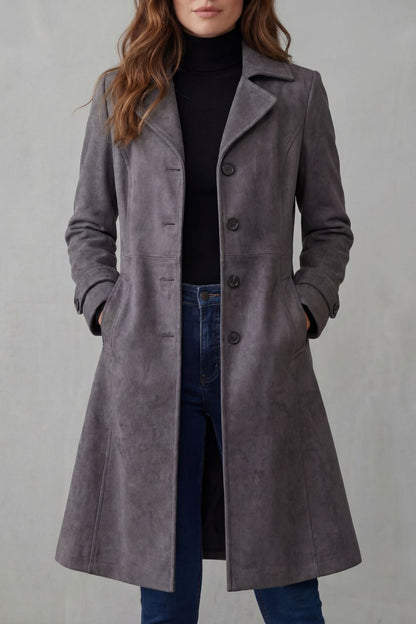Liana – Vintage Suede Long Coat