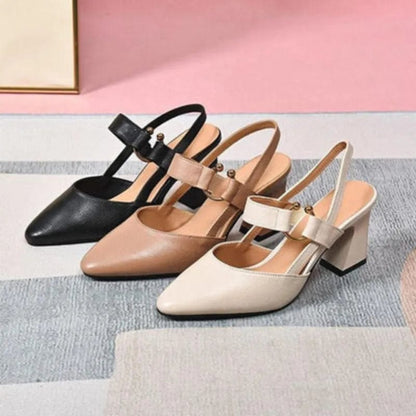 Lydia – Low-Heel Slingback Pumps