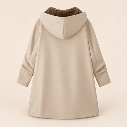 Lyra – Cozy Sherpa-Lined Hooded Coat