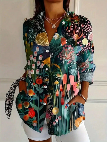 Catleen - Colorful Printed Lightweight Blouse