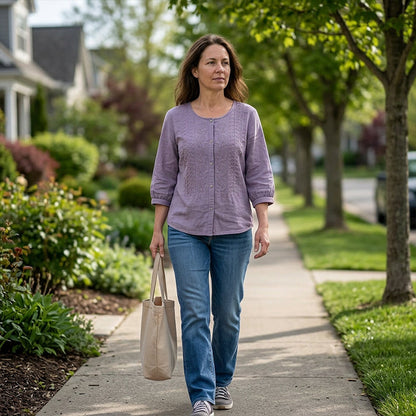 Lorrie - Embroidered Cotton and Linen Blouse