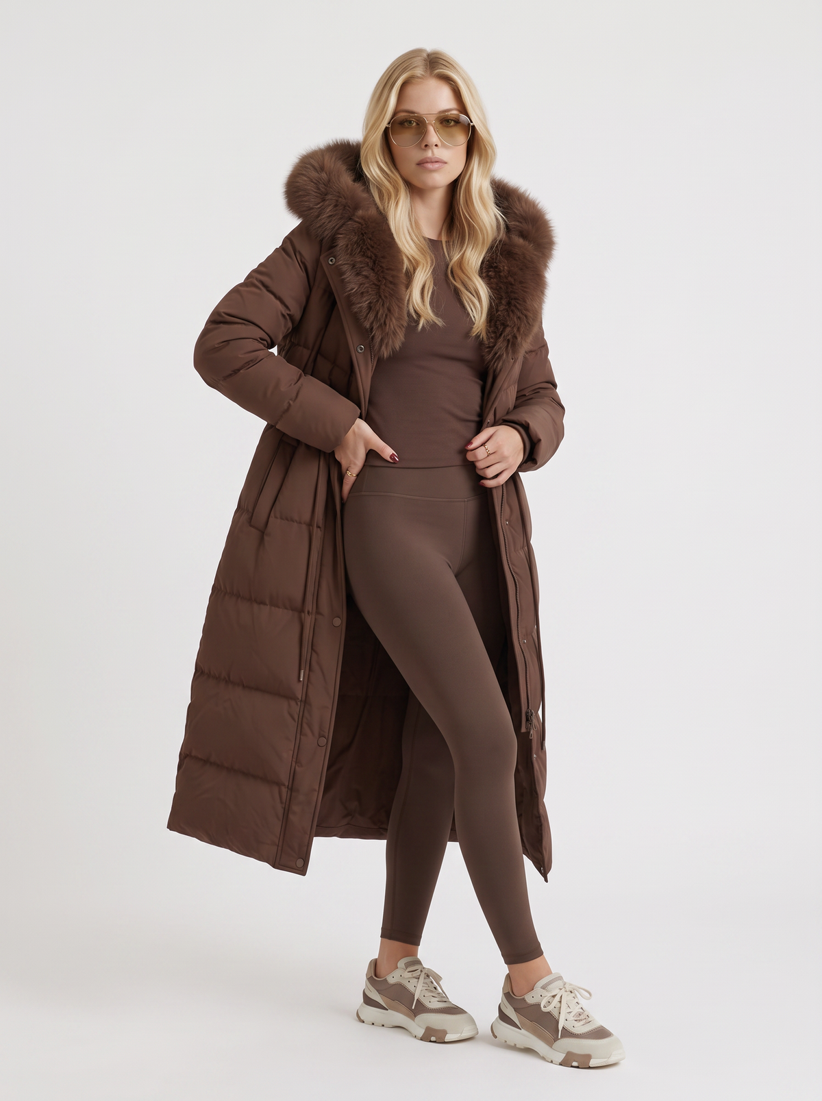 Samara – Fur Hooded Longline Coat