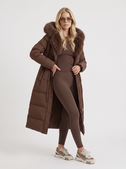 Samara – Fur Hooded Longline Coat