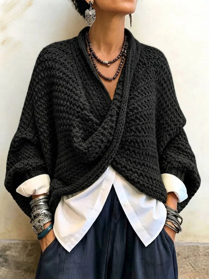 Teagan – Batwing Crossover Sweater