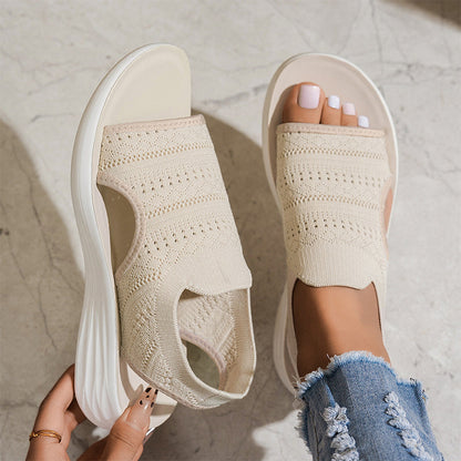 Zina - Breathable Knit Platform Sandals